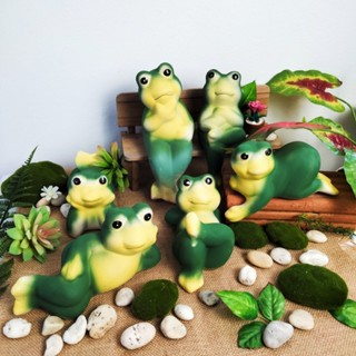 ตุ๊กตาแต่งสวน กบสวยงาม กบแต่งสวน 4-6นิ้ว แต่งบ่อปลา ตุ๊กตาเซ…