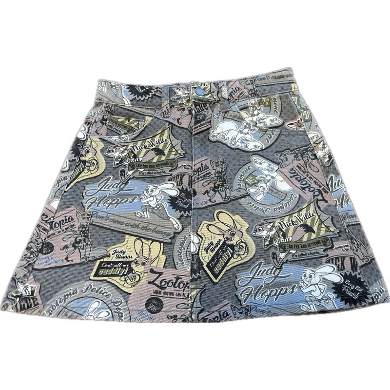 Urban Revivo Zootopia Denim Skirt-กระโปรงยีนส์