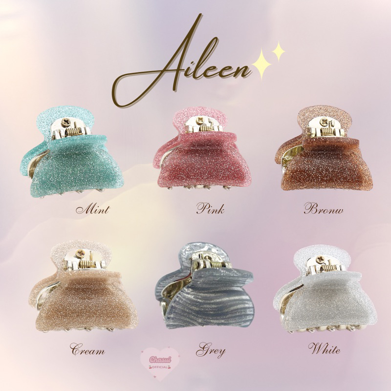 สินค้าพร้อมส่งในไทย ~ กิ๊บติดผมติดชื่อ รุ่น Aileen (ติดอักษรได้ไม่เกิน 4 ตัวค่า)