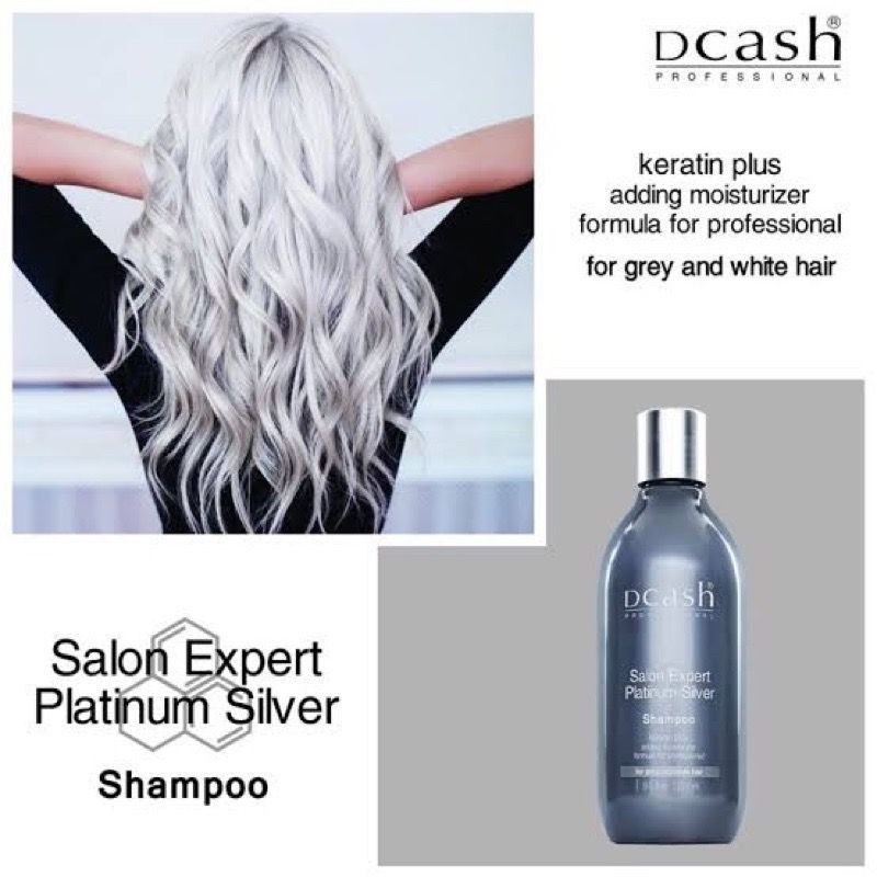 Dcash Salon Expert Platinum Silver แชมพู เพิ่มประกายสีผมบรอนด์เงิน หรือเทา