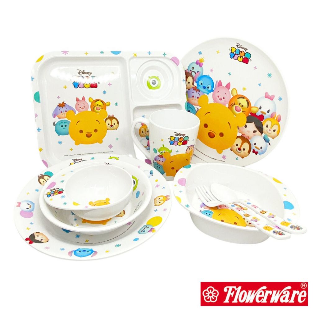 Disney TSUM TSUM-02 จานชามเมลามีน แก้วน้ำ ช้อนส้อม ลายการ์ตูน Superware [ขายเป็นชิ้น/เลือกรหัสสินค้า]