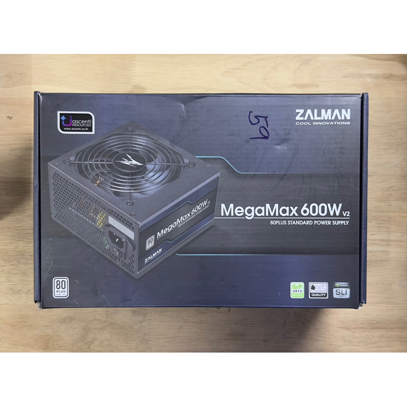 พาเวอร์ซับพลาย PSU ZALMAN MEGAMAX 600W 80+WHITE มีประกัน