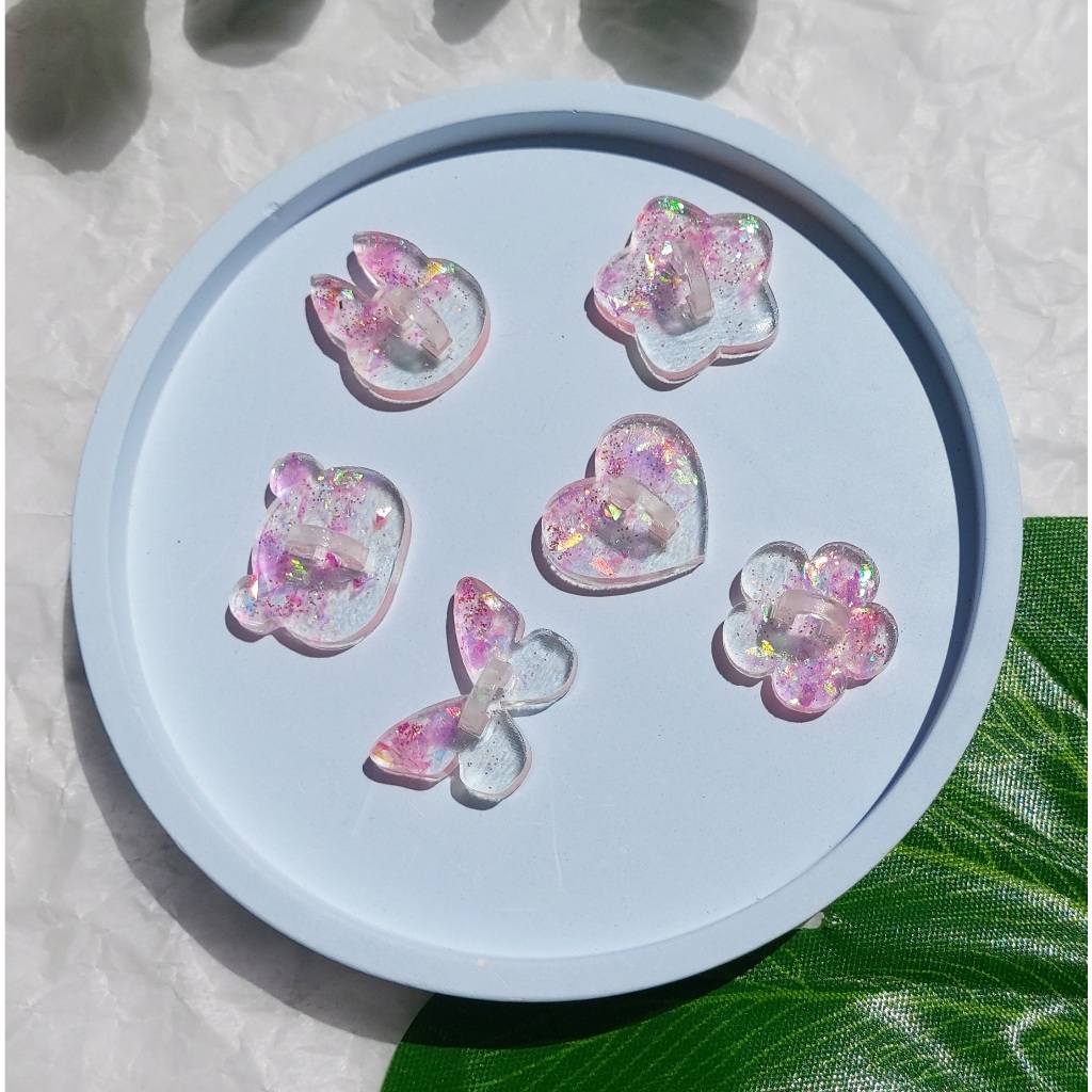LH Buckle Snow Glitter Pink (ที่ติดหลังมือถือ)