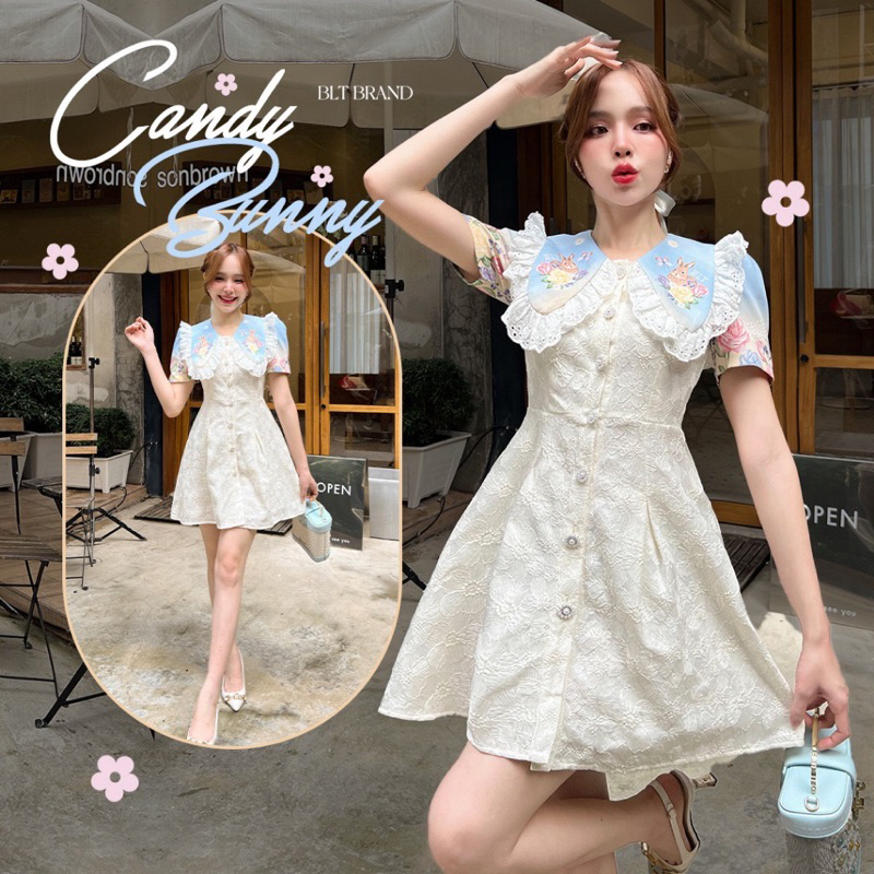 💎พร้อมส่ง💎BLT 💕 เดรส Candy Bunny : Mini Dress