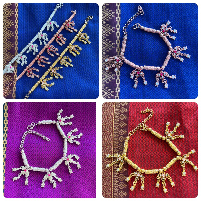 ✨สร้อยข้อมือลงยาใส่กับชุดไทยสวยๆ✨ ❤️ราคาต่อ/1ชิ้นนะคะ