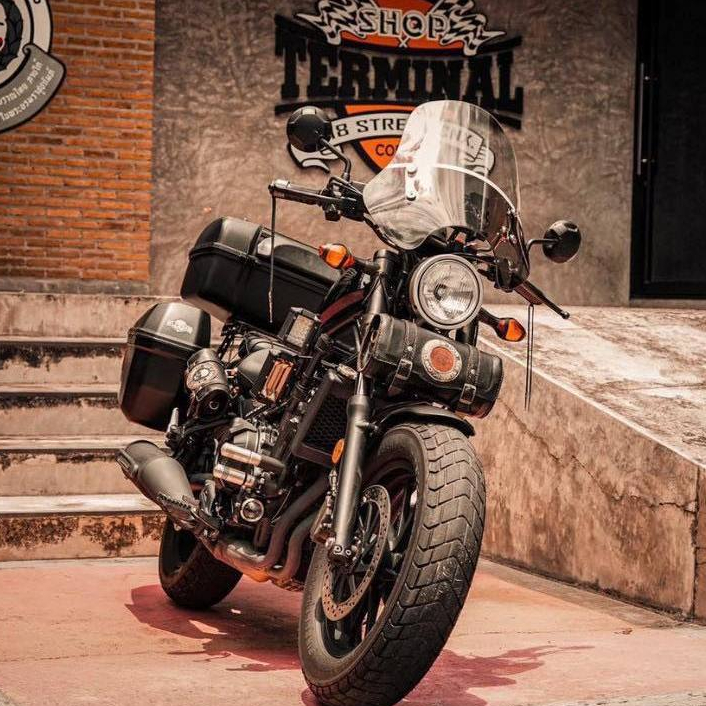 ชิวบังลม ชิวหน้า ชิวบังลมรถทัวริ่ง ชิวมอไซค์ ชิวมอเตอร์ไซค์ ชิวหน้าRebel ชิวบังลม Honda Rebel500 แบร