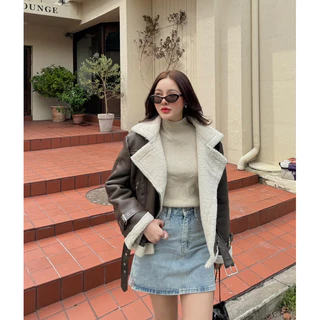 MALIMAYS - Dallas Fur Jacket แจ็คเก็ตหนังบุขน