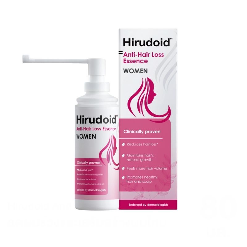 HIRUDOID ANTI HAIR LOSS ESSENCE WOMEN 80 ML.ฮีรูดอยด์ แอนตี้-แฮร์ ลอส เอสเซนส์ สำหรับผู้หญิง