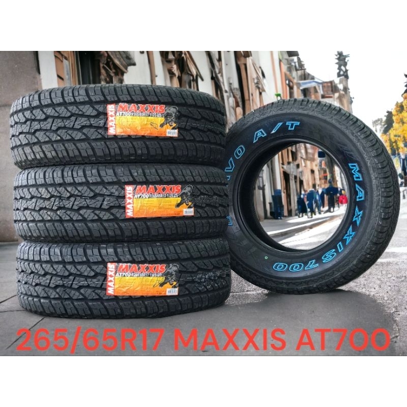 ยางMAXXIS 265/65/17 AT700 ตัวหนังสือสีขาวแข็งเกร่งวิ่งได้ทั้งทางลาดยางและลูกรัง ราคาต่อ1เส้น เก็บเงิ