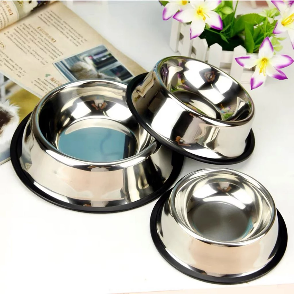 yoyopet : Pet Stainless Bowl ชามอาหารสัตว์เลี้ยง ชามแสตนเลส แมว สุนัข มีหลายขนาด สินค้าพร้อมส่ง thumbnail 5