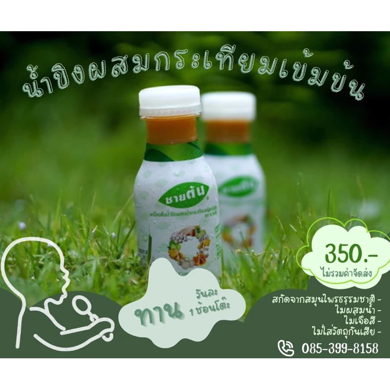 1 ขวด ชายต้น-น้ำขิงผสมกระเทียมเข้มข้น