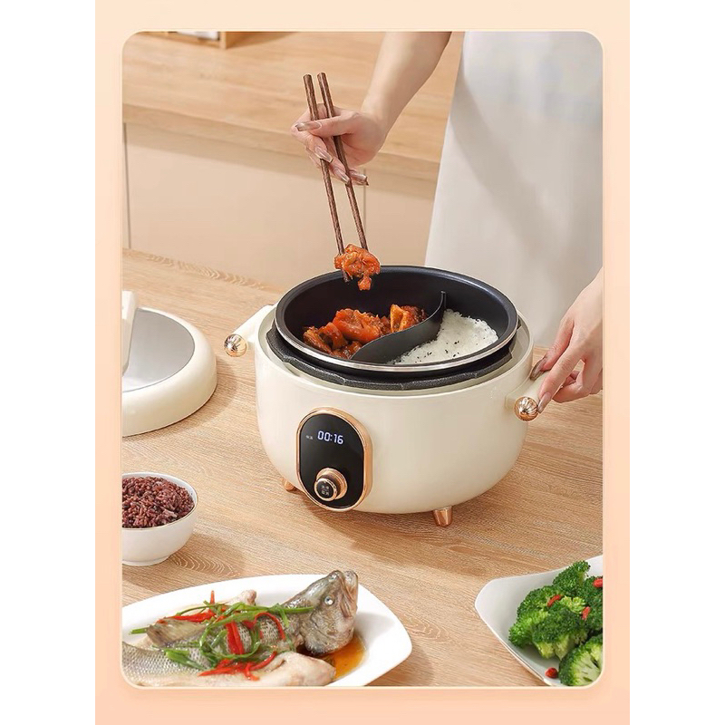 Cecon หม้อหุงข้าว 2 ช่อง หม้ออเนกประสงค์