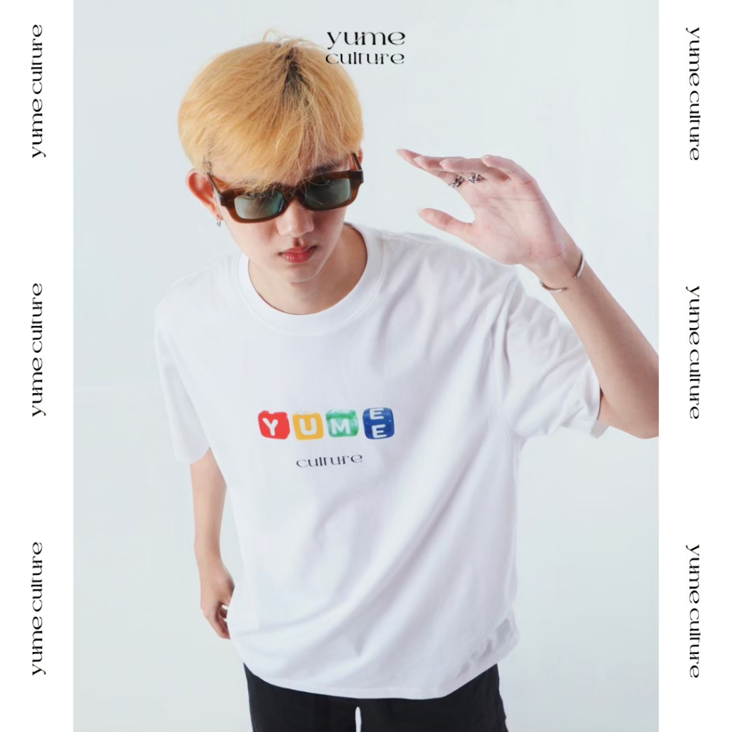 Yume Culture™ : Alphabet Bead T-Shirt เสื้อยืด Oversize ใส่สบาย (Unisex)