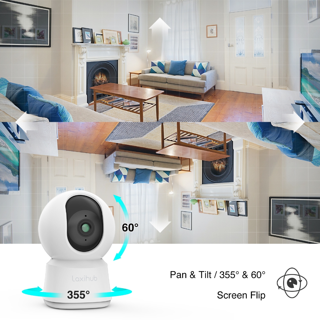 Arenti กล้องวงจรปิด 360° 2.4G/5G wifi 2MP/4MP HD กล้องวงจร IP Camera กล้องวงจรปิดไร้สาย P2/P2Q