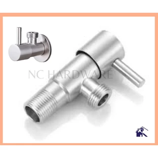 NC Hardware Stop Valve SS 304 เซรามิควาลว์ สต๊อปวาลว์ 1 ทาง เนื้อสเเตนเลส 304 ด้าน (Stainless Steal Stop Valve)