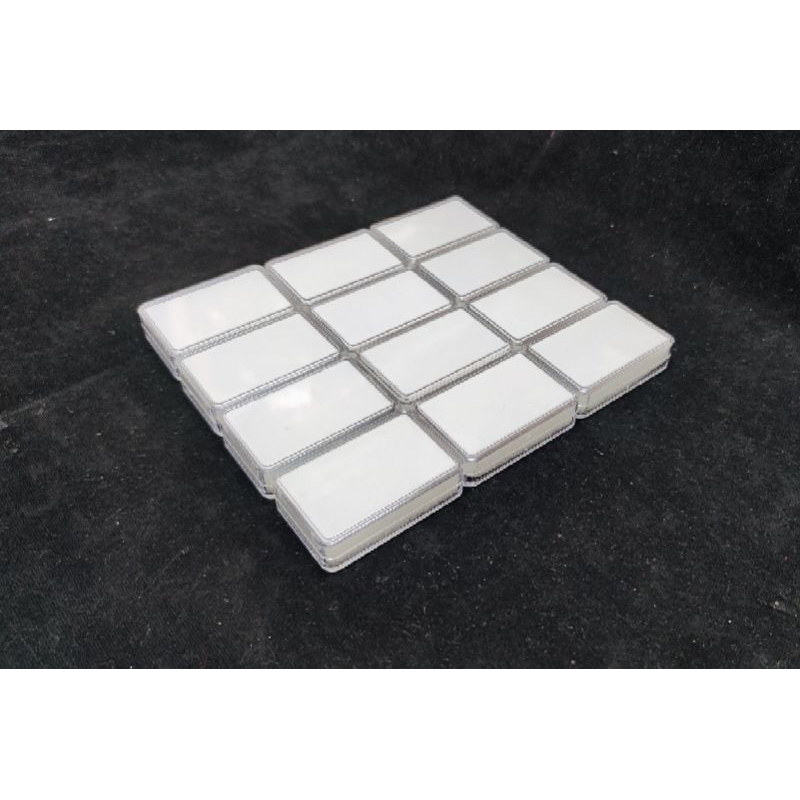 กล่องพลาสติกใส ใส่พลอย ขนาด 5.5 x 3.5 ซม (1 โหล)/ Plastic gemstone box size 5.5 by 3.5 cm (1 dozen)