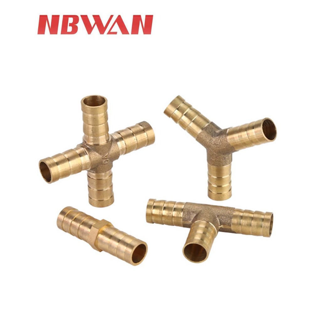 NBWAN ข้อต่อท่อทองเหลือง รูปตัว Y 3 ทาง ขนาด 6-14 mm.