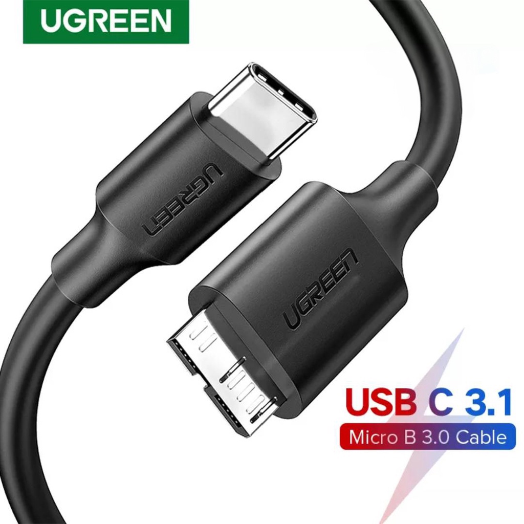 UGREEN 20103 usb-C to Micro-B USB3.0 Data Charging Cable 5Gbps สายยาว 1 m. สำหรับ MacBook, HDD External