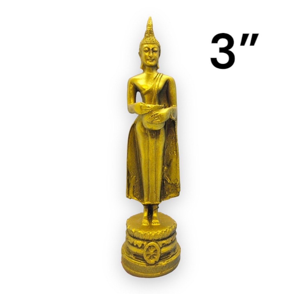 พระวันพุธกลางวัน ทองเก่า กว้าง 3นิ้ว สูง 8นิ้ว