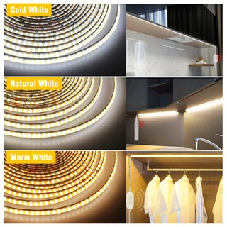 ไฟเส้นเซนเซอร์ ไฟเส้น LED COB พร้อมเซนเซอร์ PIR ตรวจจับการเคลื่อนไหว ไฟติดตู้เสื้อผ้าสำหรับตู้เสื้อผ้า กลางคืน ไฟอัตโนมั