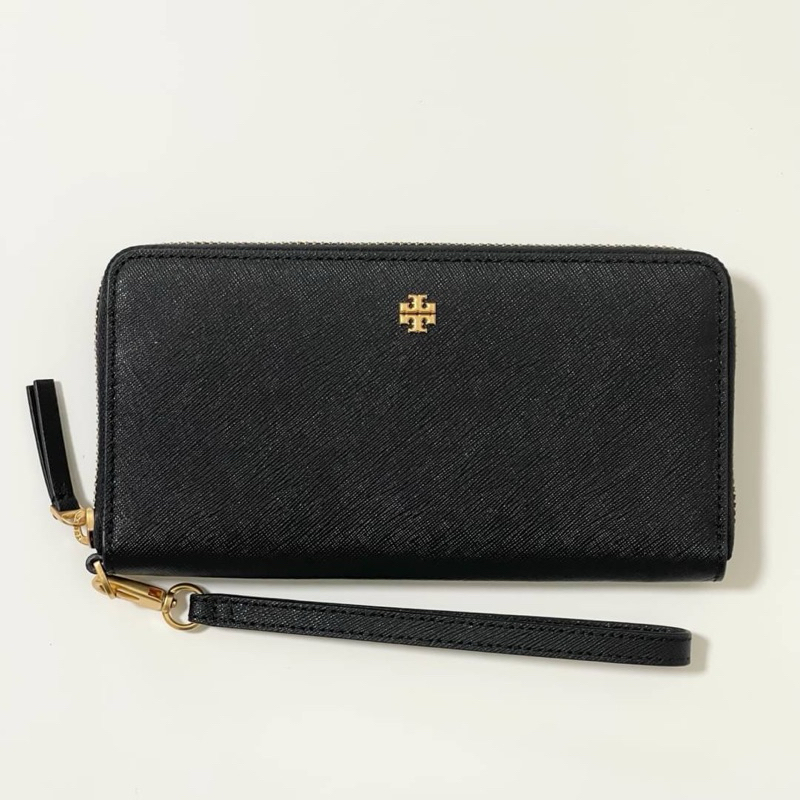 ^-^ส่วนลดXtra แฟชั่น 30%+ส่วนลดร้านค้า 5%: พร้อมส่ง TORY BURCH EMERSON WRISTLET ZIP CONTINENTAL WALLET #136110