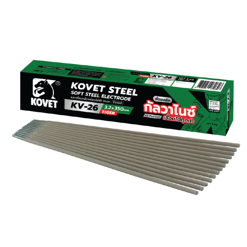 KOVET TIGER KV26 GA2020 GA2620 GA3220 ลวดเชื่อมเหล็กเหนียว โคเวท-KV26