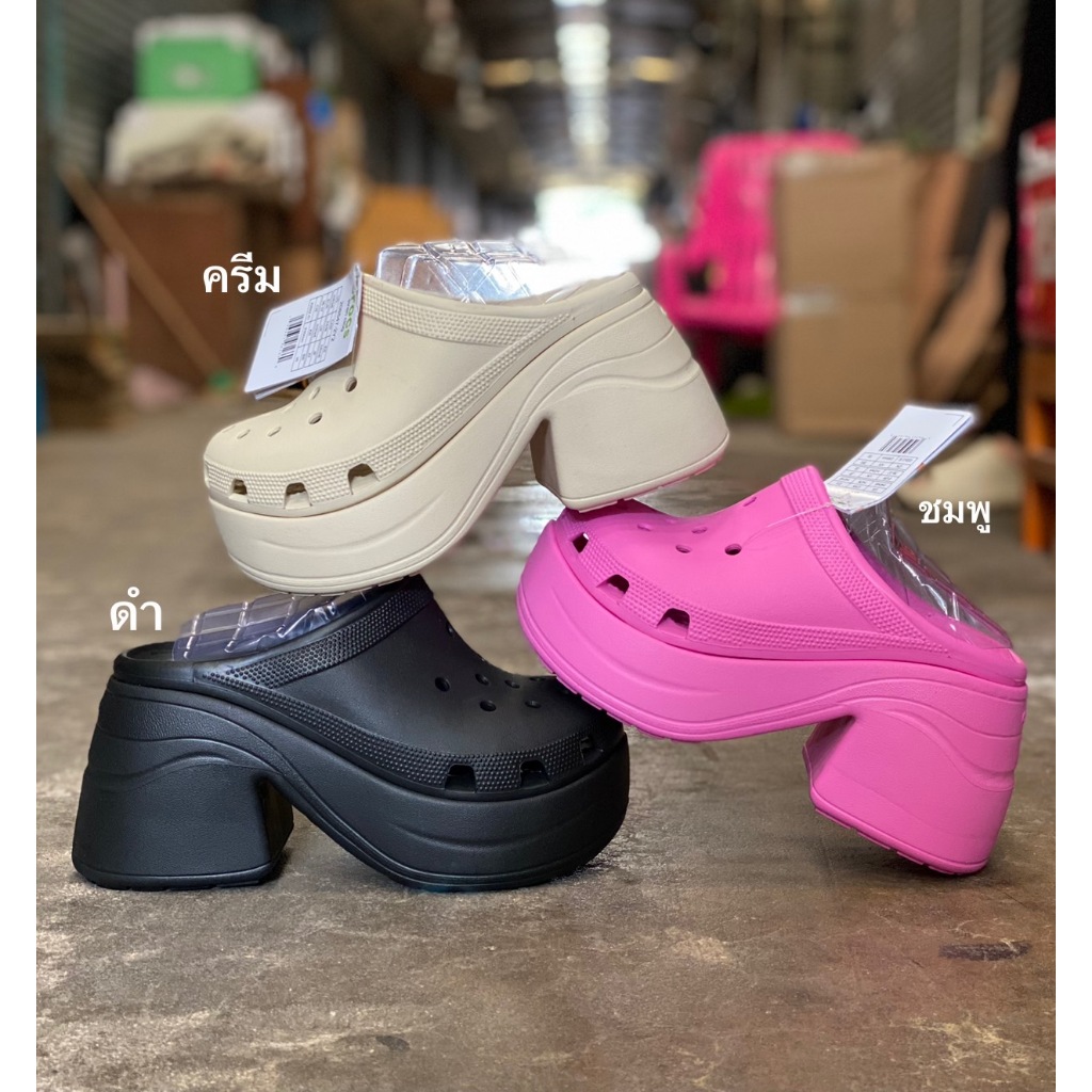🔥Hot🔥รองเท้าแตะส้นสูง Croc Siren Clog มาใหม่ Sz.M4-M7 พร้อมส่ง ฮิตที่สุดๆ รับประกันสินค้า V60A106