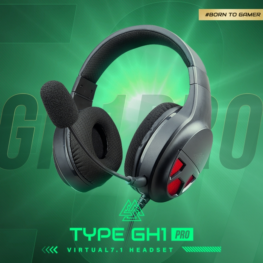 [ประกัน 1 ปี ] EGA TYPE-GH1 PRO หูฟังเกมมิ่ง ใรซอฟต์แวร์เสียงเสมือน 7.1 และไฟ LED USB 2.0