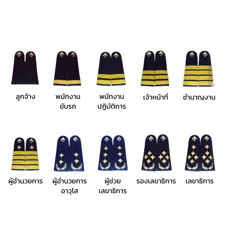 เครื่องหมายบ่าอินทรธนูชุดน้ำเงิน คปภ จากอัศวอาสน์