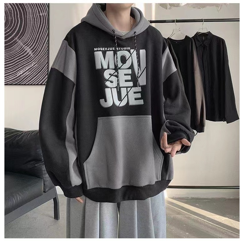 เสื้อคลุมกันหนาวแขนยาวมีฮู้ด เสื้อคลุมตัวนอกผู้ชาย