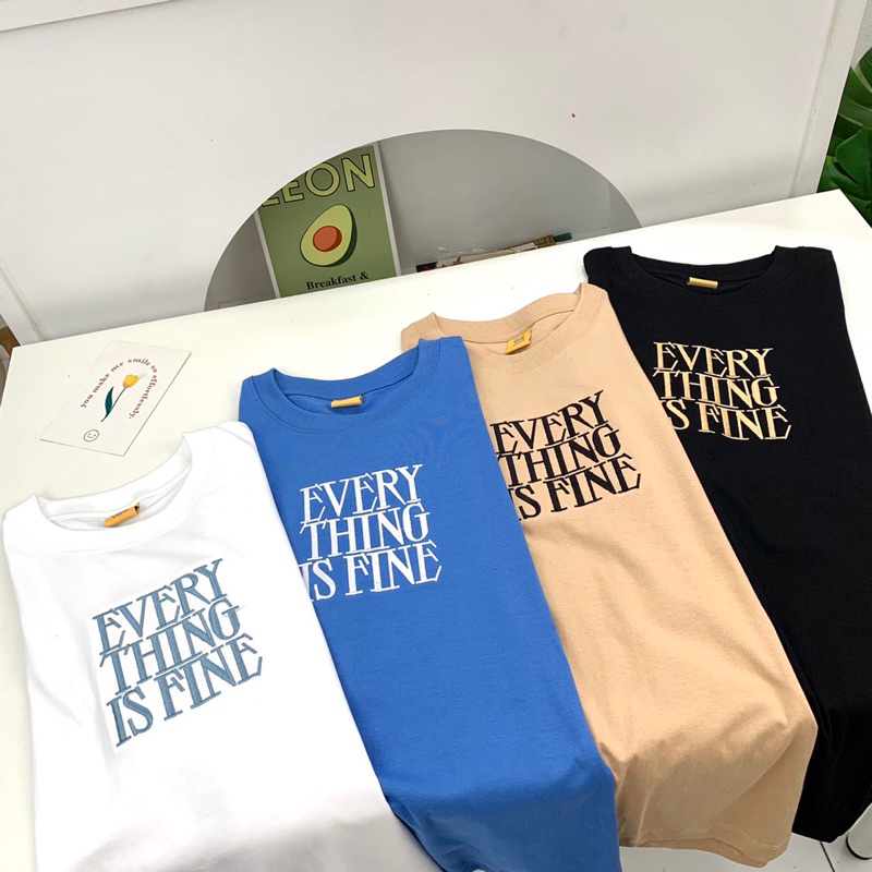 พร้อมส่ง🧸เสื้อยืดOversize feelgood every think