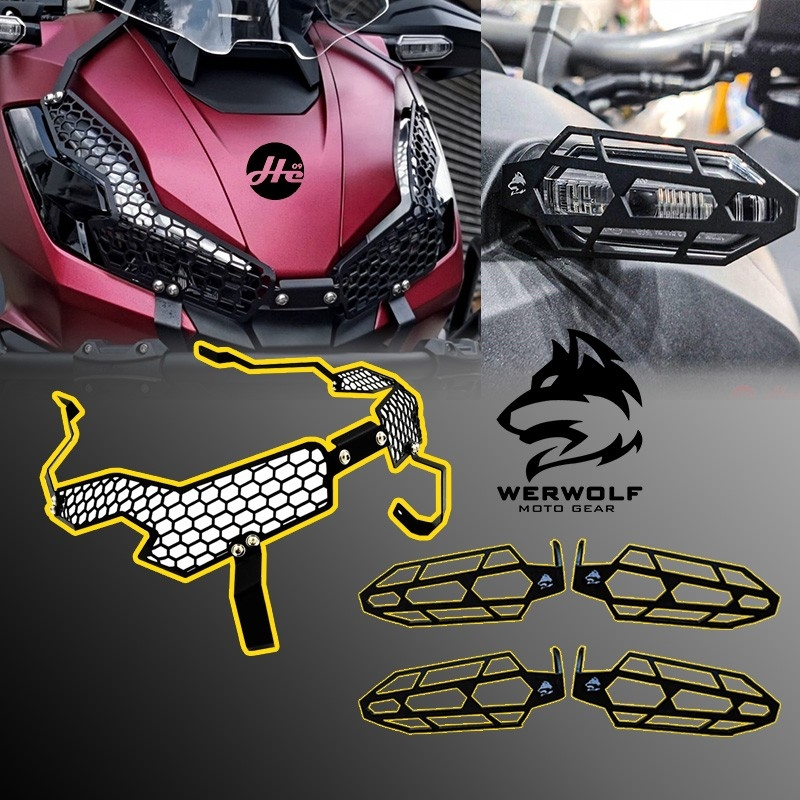 การ์ดไฟหน้า + การ์ดไฟเลี้ยว ADV 350 งานเหล็กทำสี พาวเดอร์โค้ด ADV350