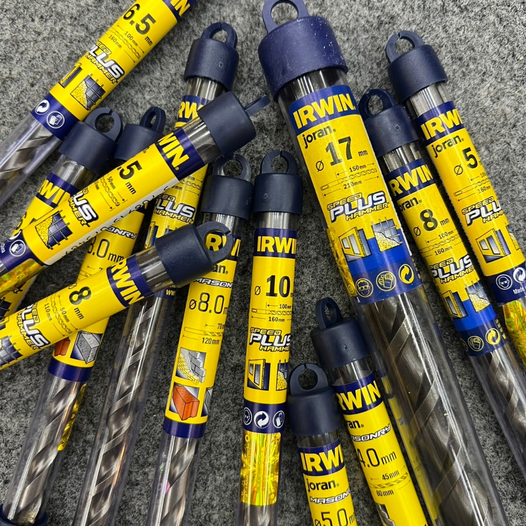 IRWIN JORAN ดอกสว่านก้านกลมเจาะปูน 4 " 6" SDS/PLUS ขนาด 3 - 14 ดอกสว่านโรตารี่เจาะปูน  IRWIN