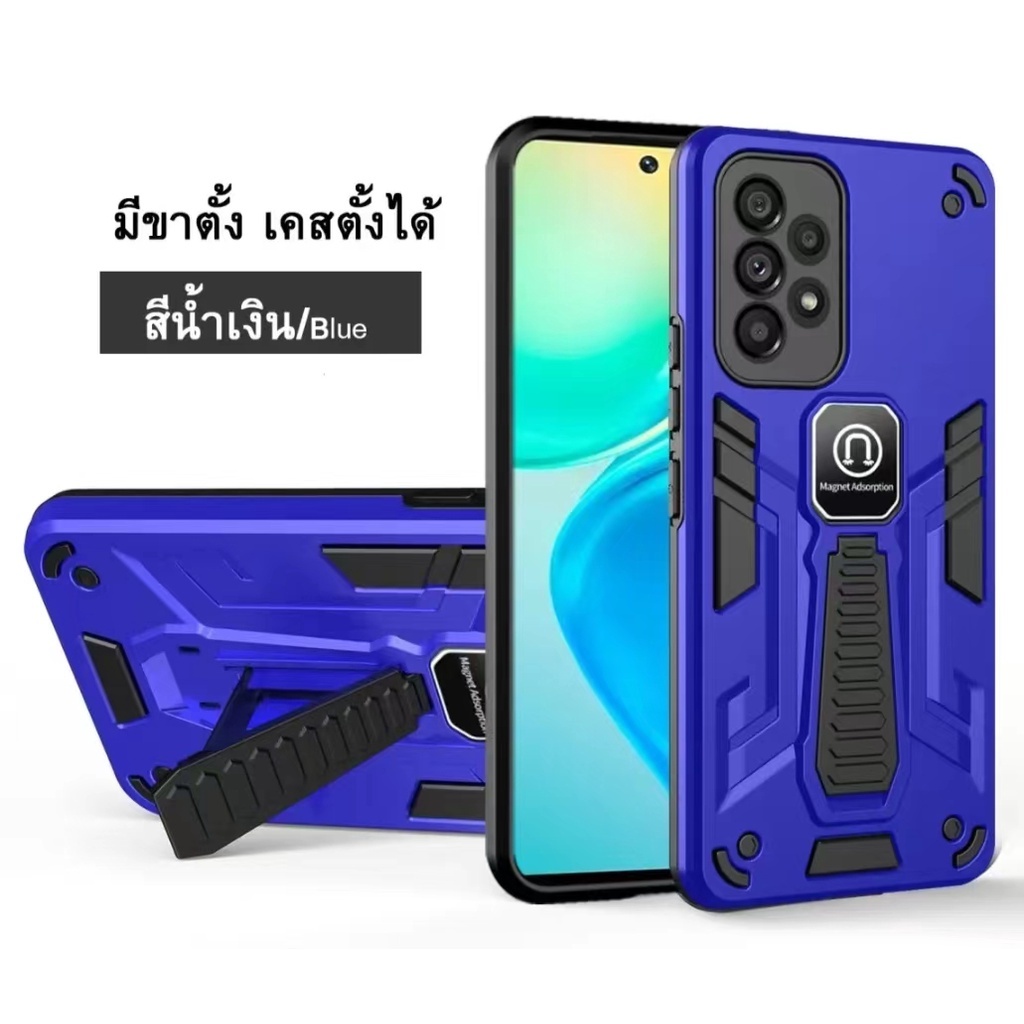 เคสกันกระแทก มีขาตั้ง Samsung A05S A05 S23FE A14 A24 A34 A34 A54 A53 A23 A73 A13 A04S A12 A22 4G/5G เคสตั้งได้มีแม่เหล็ก - รูปที่ 4