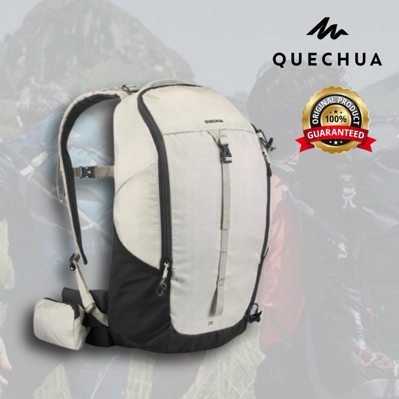 กระเป๋าเป้สะพายหลัง ขนาด 20 ลิตร รุ่น MH100 (สีเบจ) QUECHUA