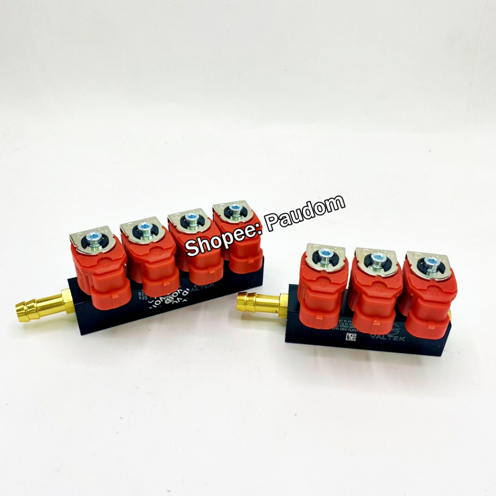 รางหัวฉีด แก๊ส สีแดง ของเทียบ จีน LPG NGV CNG รางหัวฉีด Valtek 3 สูบ 4 สูบ อะไหล่แก๊ส ก๊าซ รถยนต์