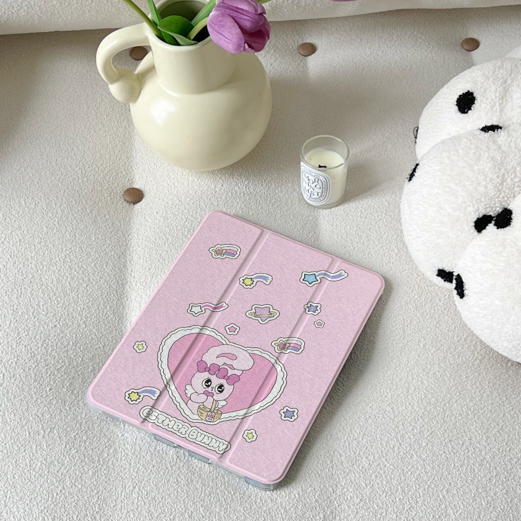 💥24ชั่วโมง💥 เคสไอแพด Air7 MINI7 Gen11 เคสiPad pink bunny Gen8 Case iPad ใส่ปากกาได pro112024 Air6 11