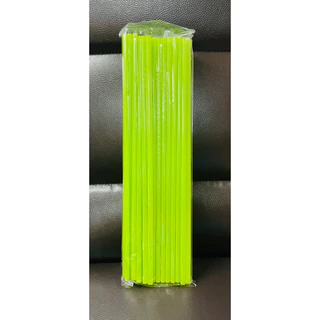 หลอดดูดน้ำ แบบยาวพิเศษ 33 cm พลาสติก สีเรียบ หลอดน้ำ ขนาด 30 กรัม คละสี