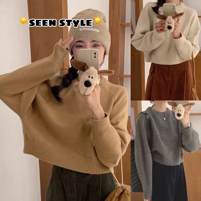 ☀️𝒔𝒆𝒆𝒏 𝒔𝒕𝒚𝒍𝒆 - พร้อมส่ง update 30/5/69 เสื้อไหมพรมนำเข้าคอกลม