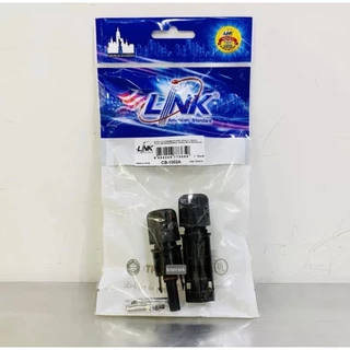 LINK DC MC4 Solar Plug TUV standard รหัส CB-1002A งานไฟฟ้า DC PV รองรับแรงดัน 1500V-30A สีดำ กันน้ำ มาตรฐาน IP68