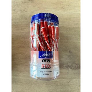 ปากกา elfen Liso Red หมึกสีแดง 0.5 มม. ( 1*50 ด้าม )