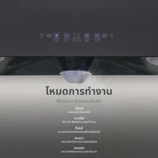 [โค้ดไลฟ์ลดสูงสุด50%] Kashiwa เครื่องดูดควัน kitchen hood หน้ากระจก รุ่น KW-102