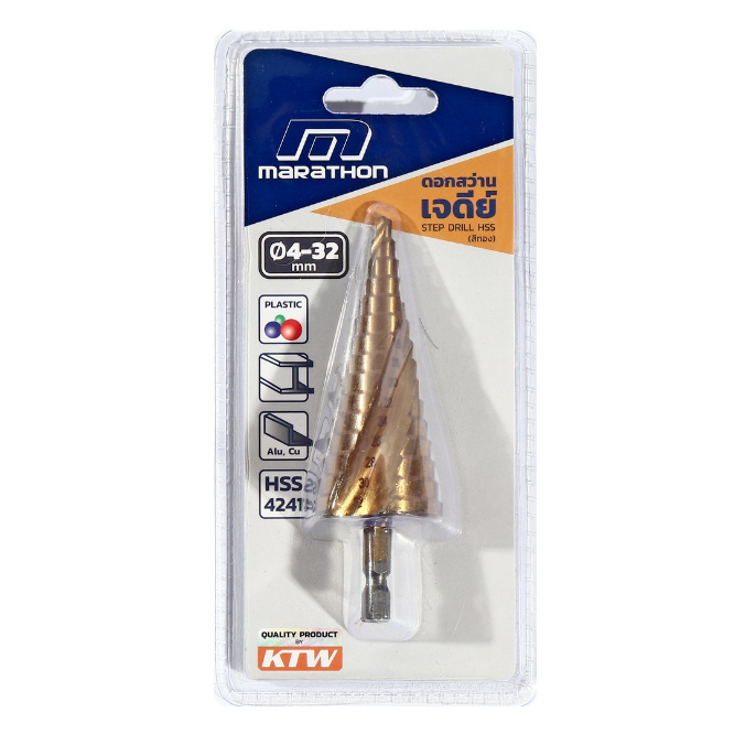 MARATHON ดอกสว่านเจดีย์ รุ่น M316-0020 / STEP DRILL HSSทอง 4-32mm. ของแท้100%