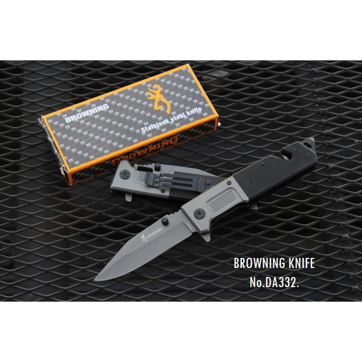 มีดเดินป่า BROWNING DA332 Stainless Steel ด้าม G10