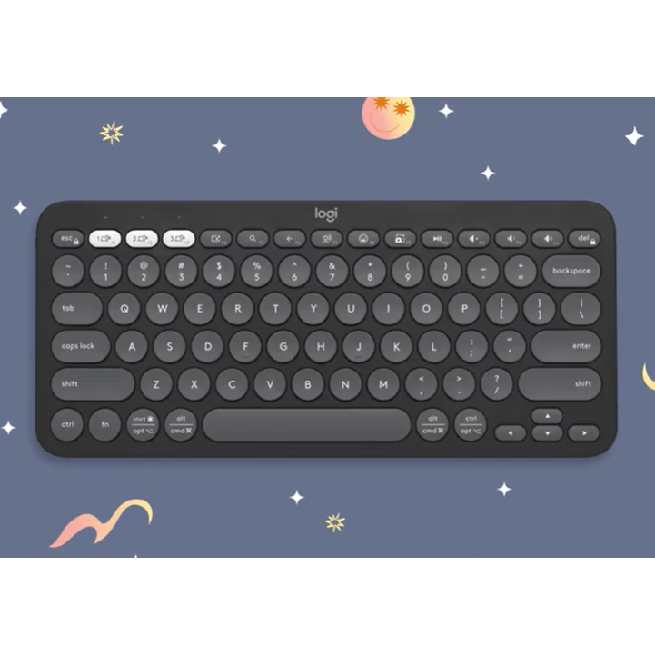 Logitech K380S  Multi-Device Bluetooth Keyboard คีย์บอร์ดไร้สายบลูทูธ เชื่อมต่อหลายอุปกรณ์ สกรีน(ไทย/อังกฤษ)จากโรงงาน