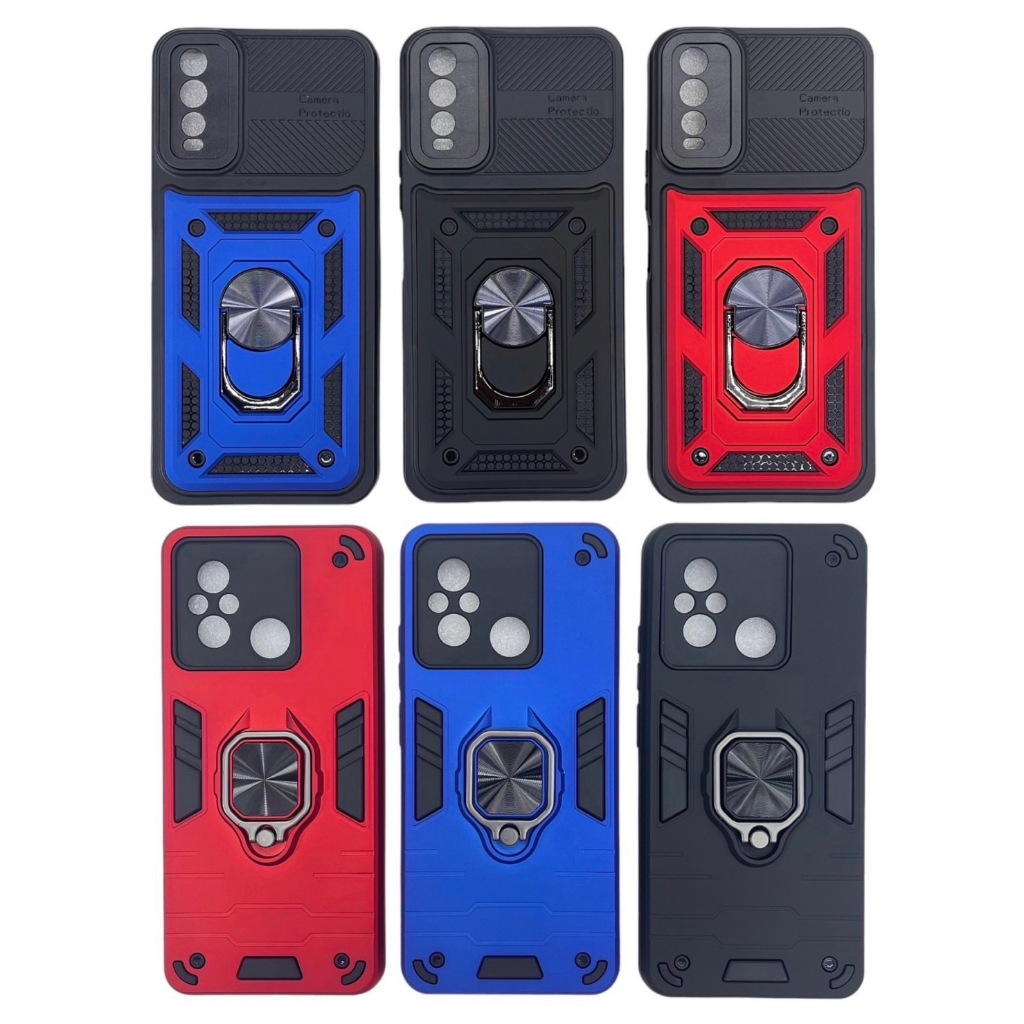 เคสหุ่นยนต์ Anti-Shock infinix Smart 7 HD Tecno Pop 7 / Spark Go ทนทาน สองชั้น แหวนขาตั้ง เกราะกันกระแทก Robot