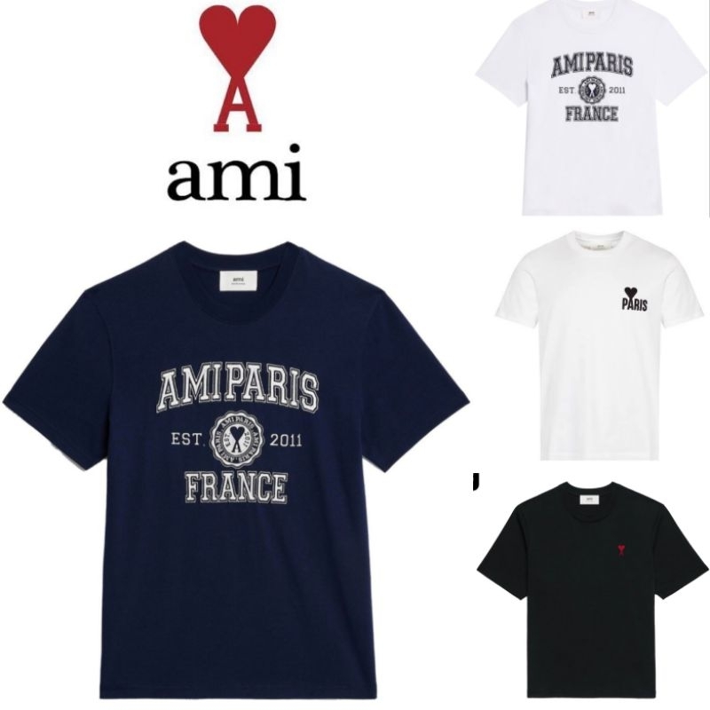 เสื้อยืด Ami Paris Alexandre Mattiussi France Tee มือ 1 ของแท้ 100%