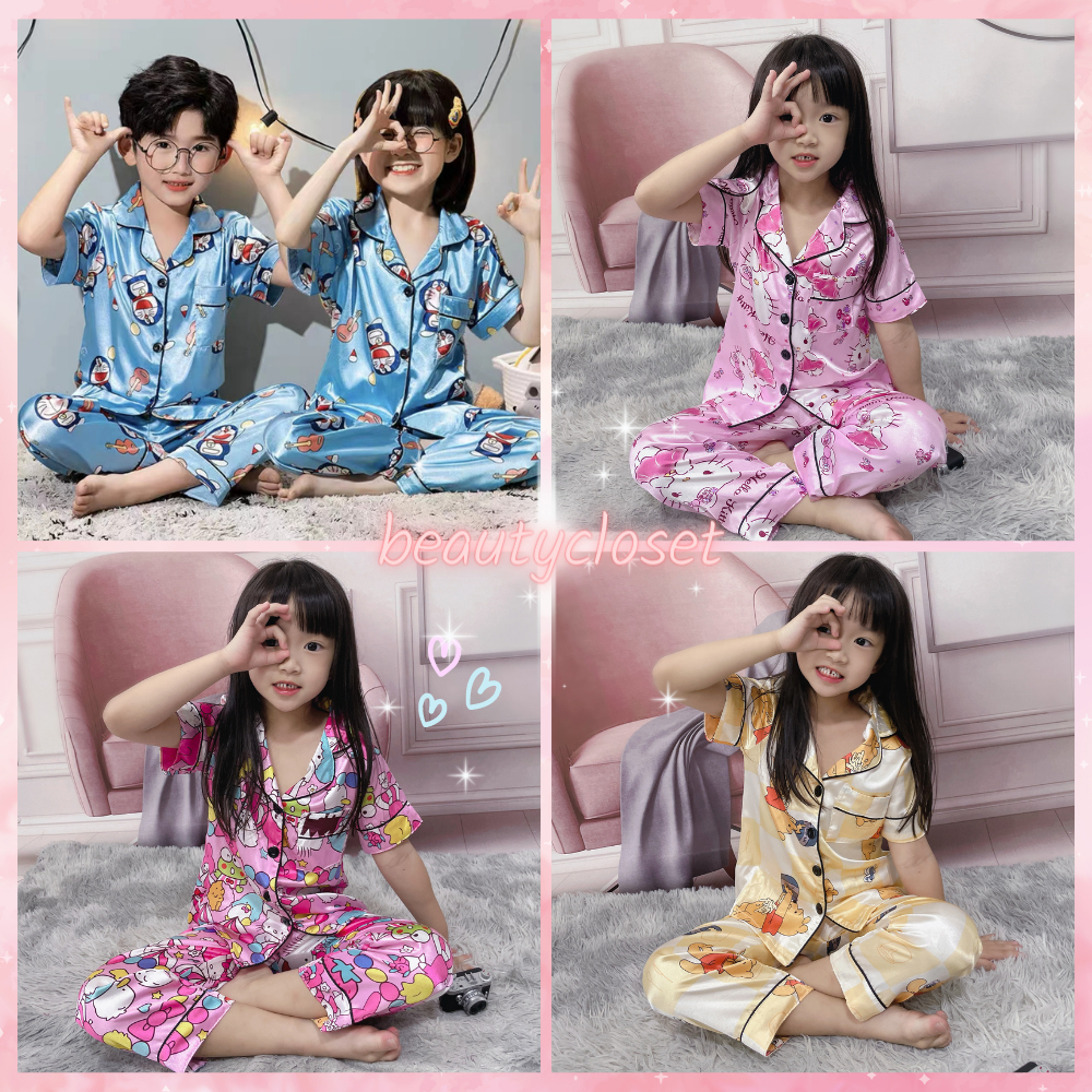 ชุดนอนเด็ก ชุดนอนเด็กผ้าซาติน ชุดนอนเด็กโต ชุดนอนเด็กแขนสั้นขายาว ชุดนอนเด็กขายาว ชุดนอนเด็กเล็ก