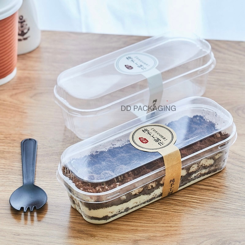 DEDEE กล่องพลาสติกใสPET(50ชุด) กล่องเค้ก กล่องมูสเค้กวงรีDD-Z 150