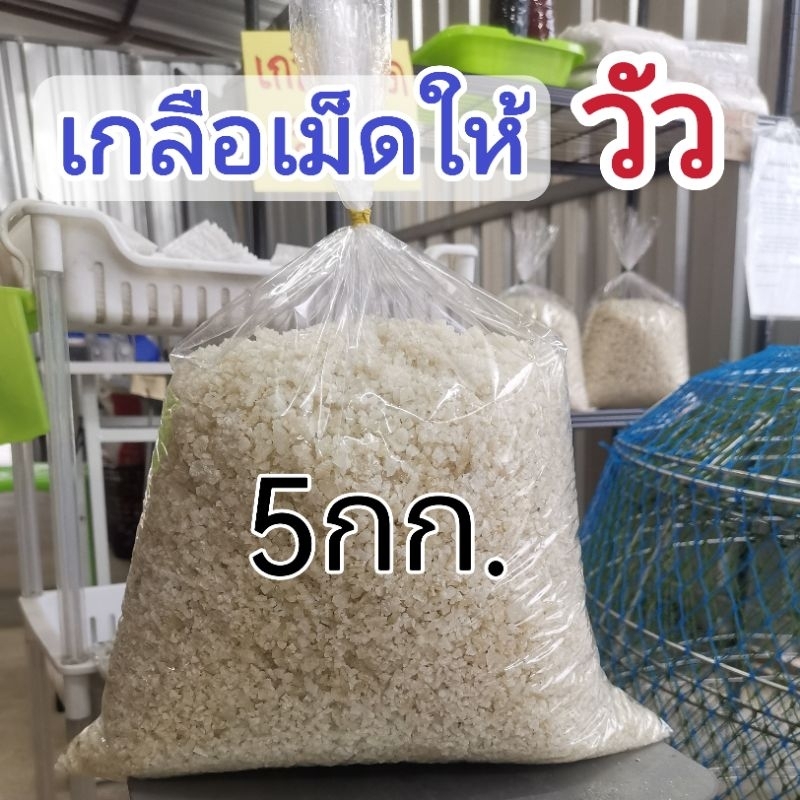 เกลือเม็ดให้วัว​ เกลือเม็ดเลี้ยงวัว​ 5กก. (เกลือกลาง)